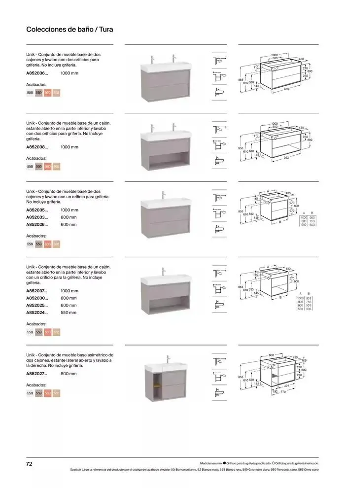 Catálogo de Colecciones de Baño, Muebles y Accesorios 9 de enero al 31 de diciembre 2025 - Página 74