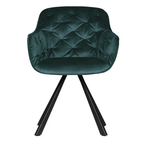 silla terciopelo verde Elaine