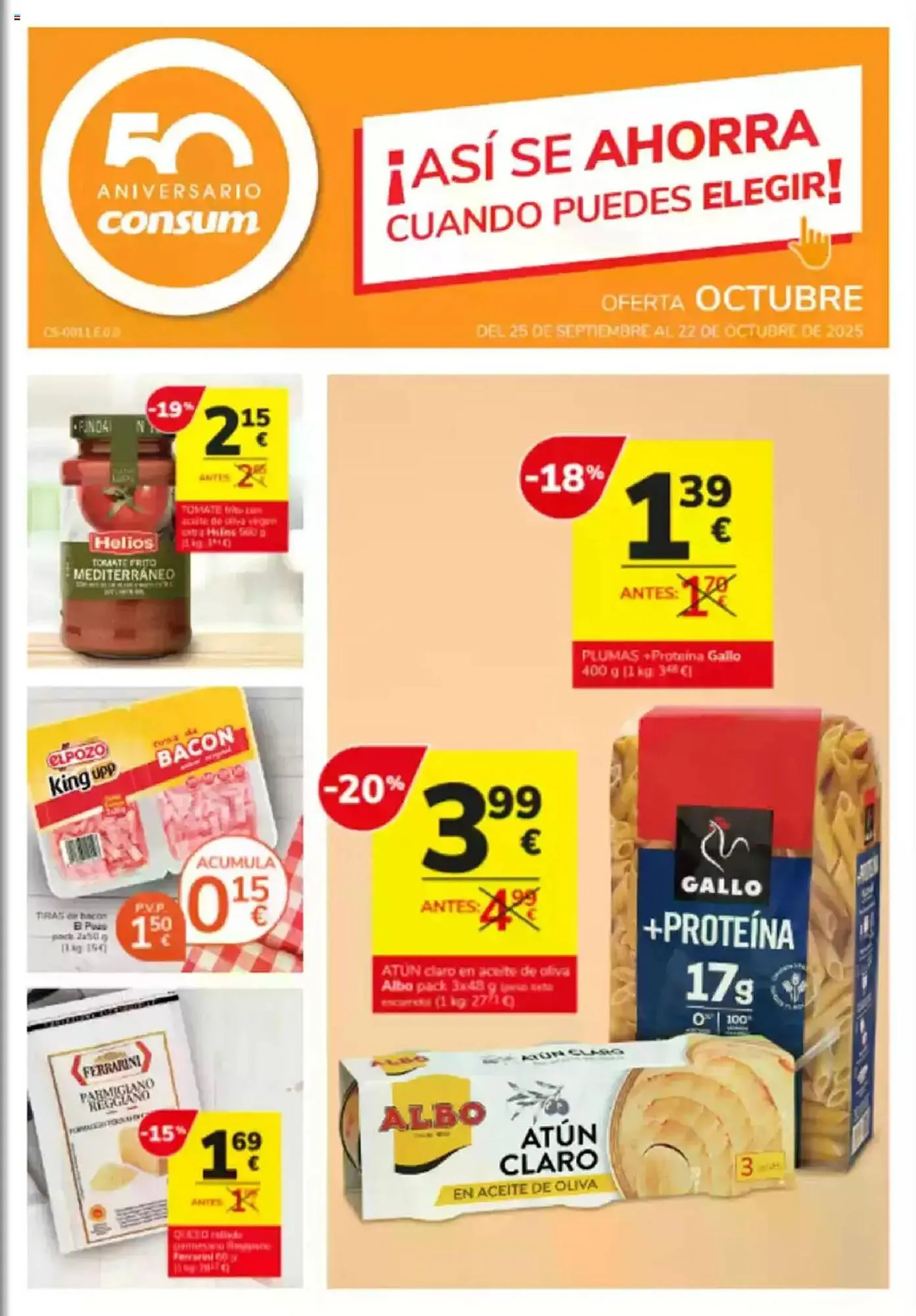 Catálogo de Catálogo Consum 25 de septiembre al 22 de octubre 2025 - Página 1