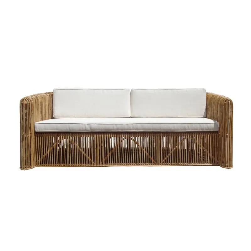 Sofá Dala Bambú y ratán, 205cm