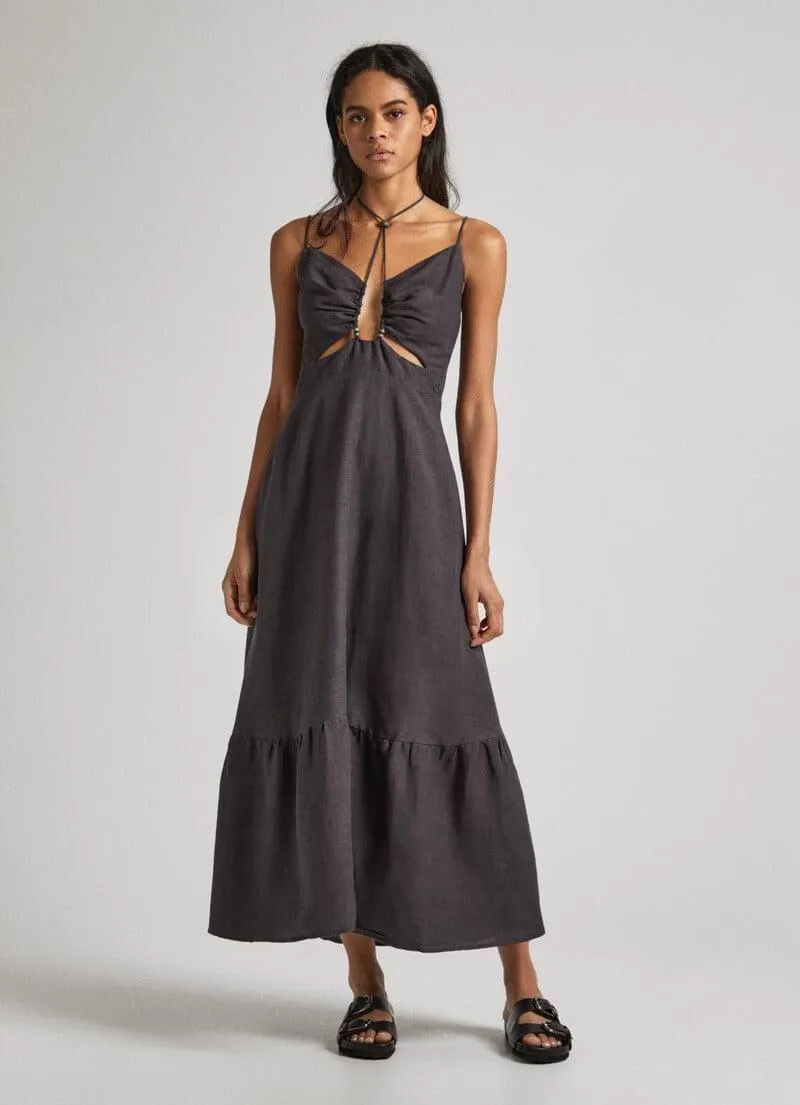 VESTIDO MIDI TIRANTES AJUSTABLES