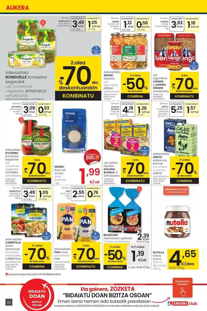 Catálogo de Prezio merkeagoa HIPERMERKATUAK EROSKI 27 de marzo al 8 de abril 2025 - Página 20