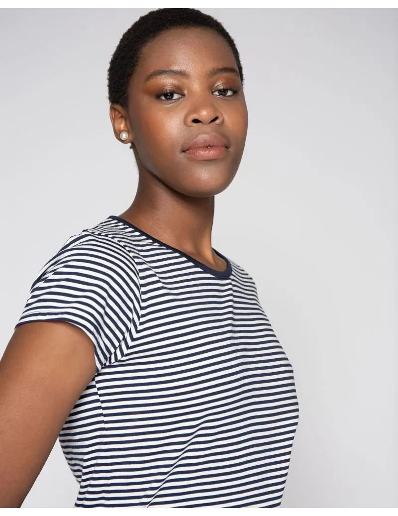 Camiseta algodón raya fina