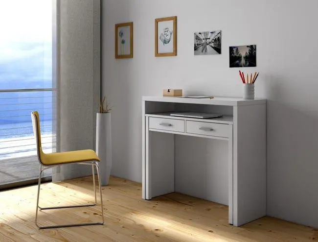 Mesa escritorio Consola blanco 87,5x98,5x36 cm