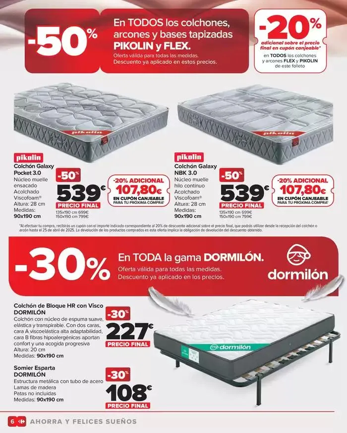 Catálogo de COLCHONES 25 de febrero al 24 de marzo 2025 - Página 6