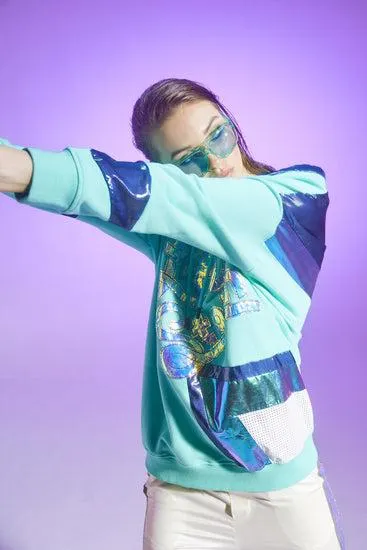 Ny Bas Hood Turquaise - Sudadera