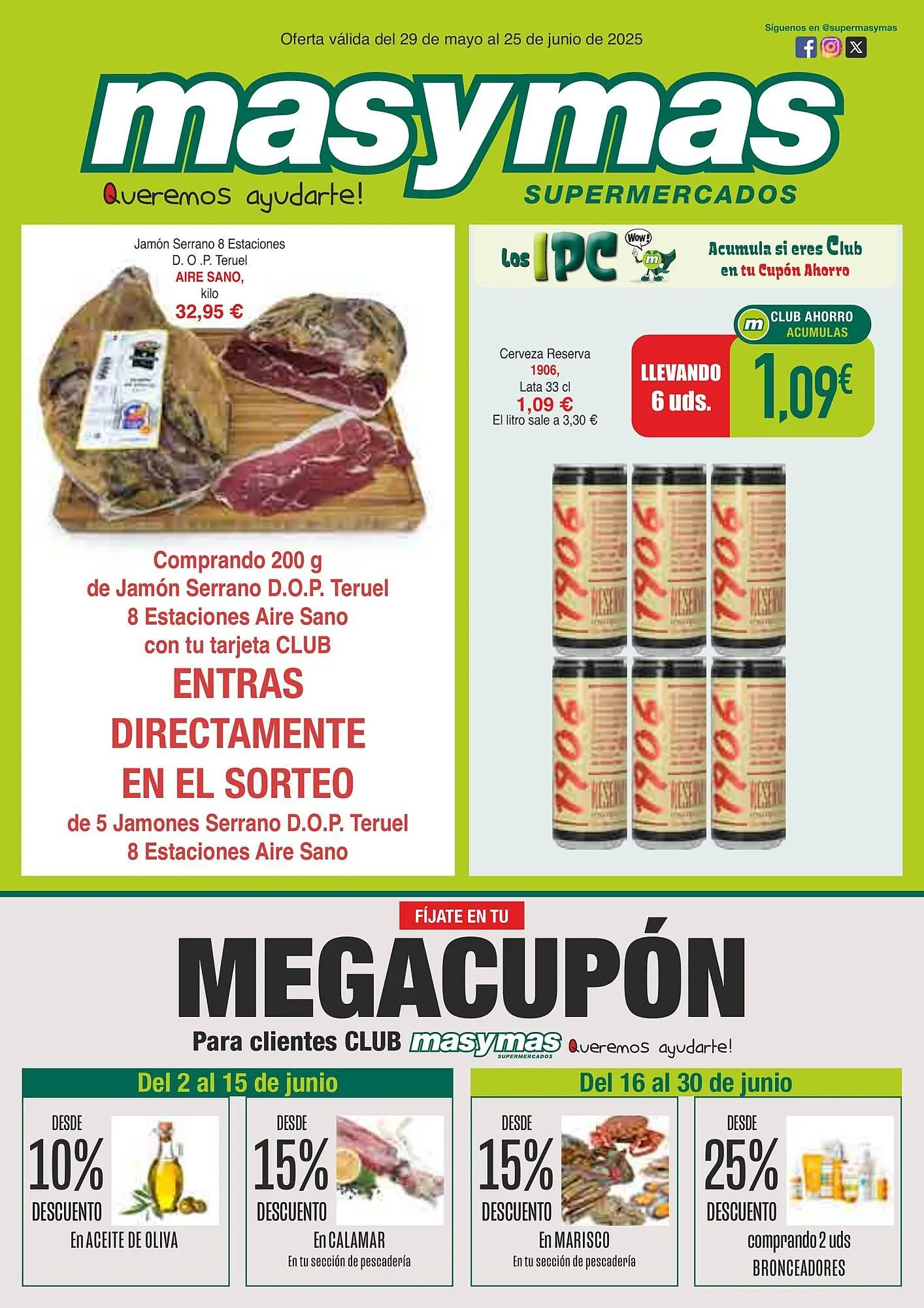 Catálogo de Folleto Masymas 29 de mayo al 25 de junio 2025 - Página 1