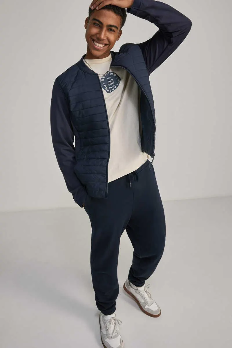 Bomber acolchada combinada