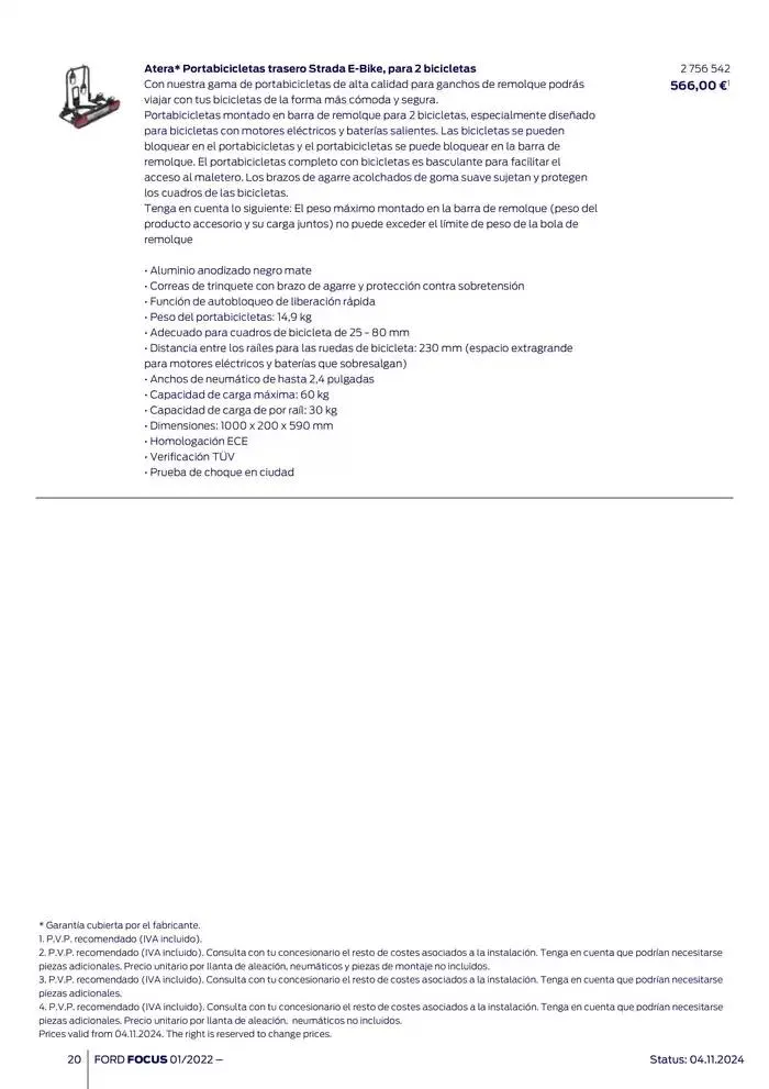 Catálogo de Ford de accesorios Focus 13 de noviembre al 13 de noviembre 2025 - Página 20