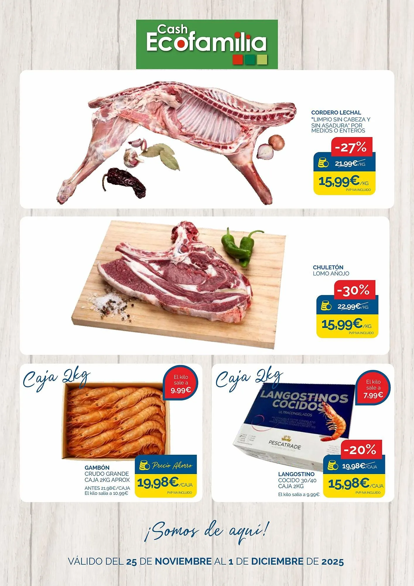 Catálogo de Folleto Cash Ecofamilia 25 de noviembre al 1 de diciembre 2025 - Página 1