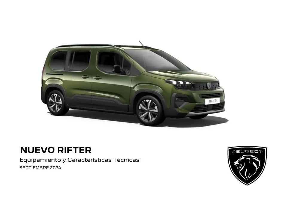 Catálogo de Nuevo Peugeot Rifter Eléctrico • Térmico 16 de septiembre al 16 de septiembre 2025 - Página 1