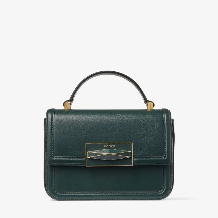 Diamond Top Handle DARK GREEN/GOLD