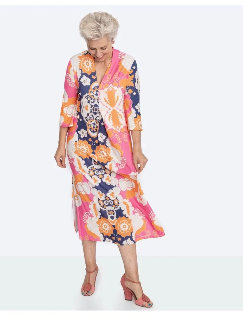 Vestido Largo Flores Pop