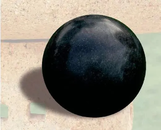 Esfera decorativa jardín granito negro