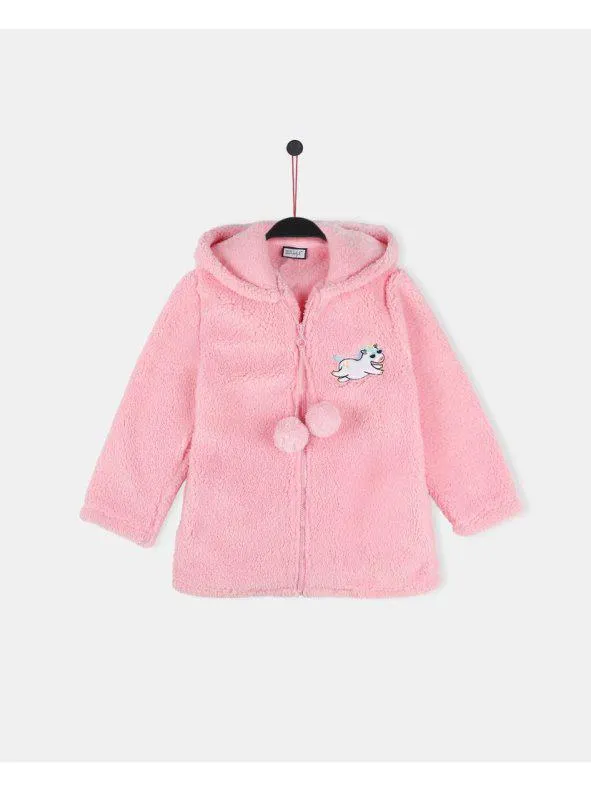 Bata Manga Larga Calentita Unicornio Para Niña