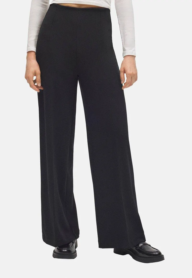 EFECTO ANTE WIDE - Pantalones - black