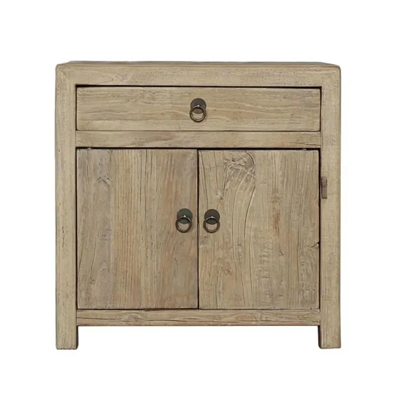 Elm wood bedside table, Palo Santo