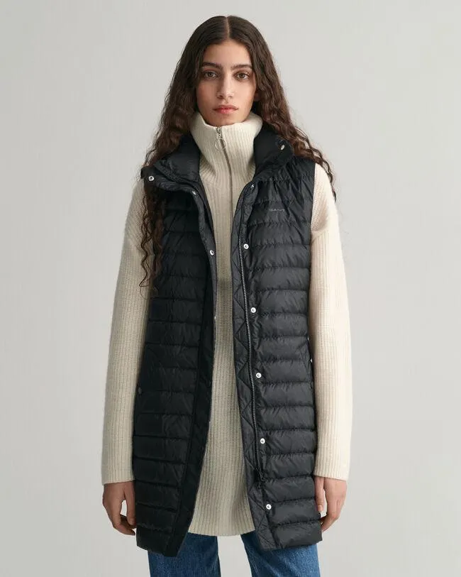 Chaleco largo de plumón ligero