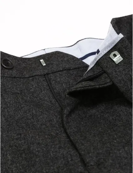 Pantalón franela s/pinzas Gris medio