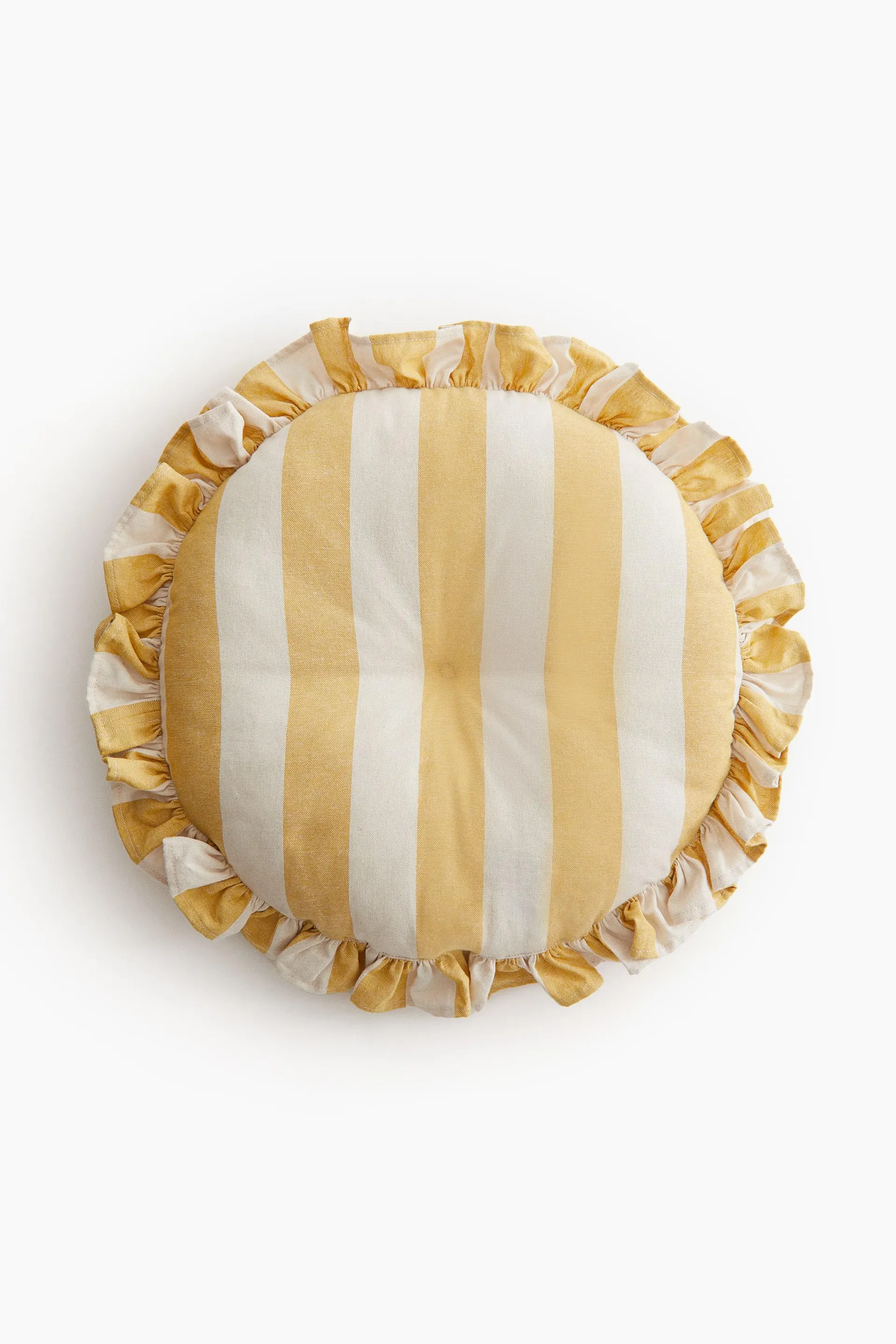 Cojín de algodón para silla con cenefa de volante