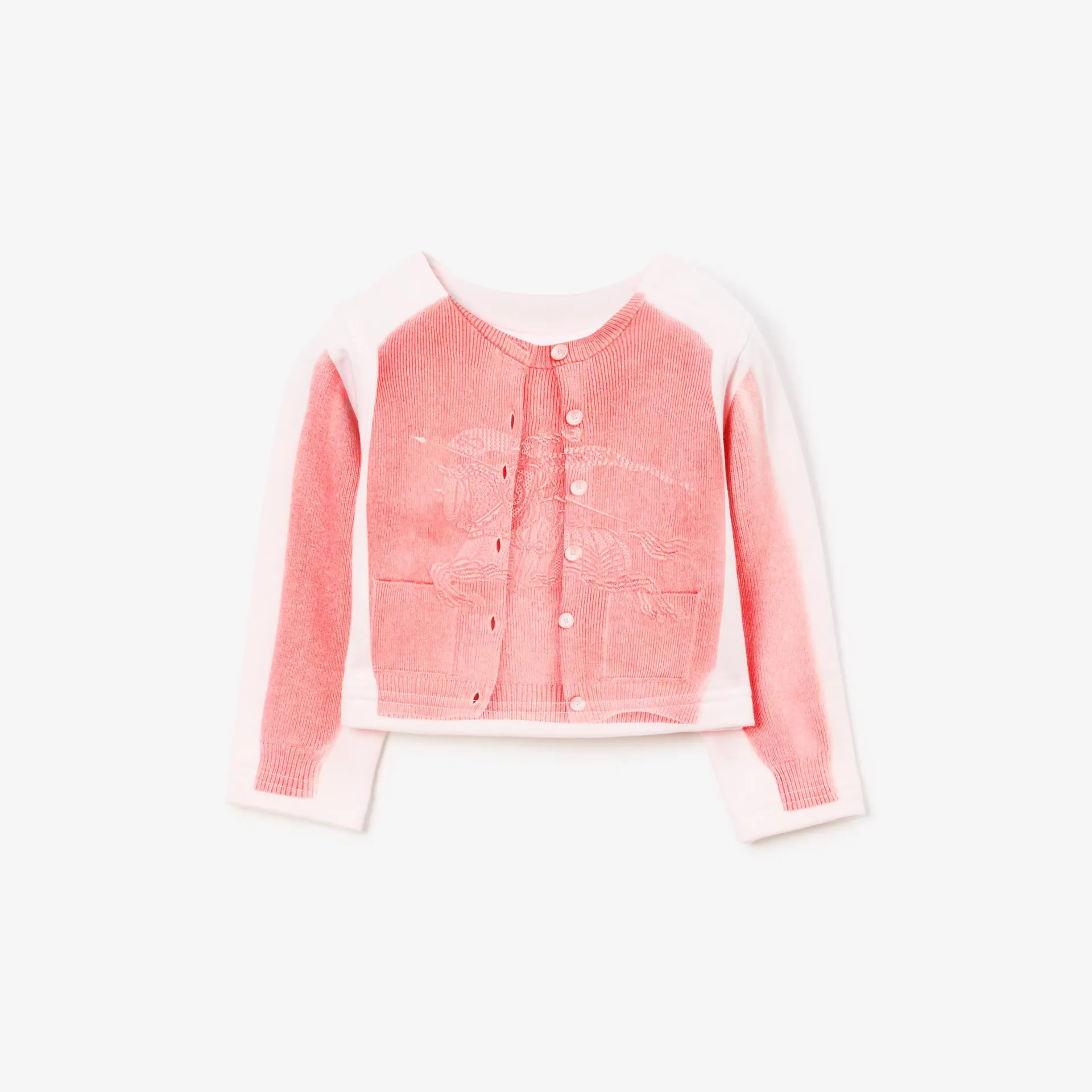 Sudadera en algodón con estampado de cárdigan