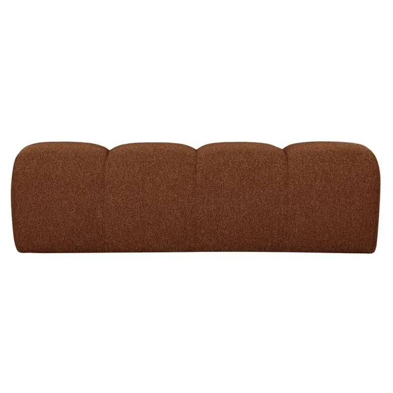 Bouclé dining bench Mojo brown oxide, 164cm
