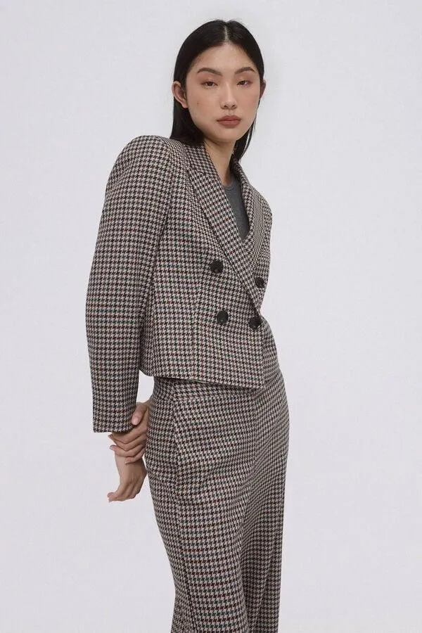 Blazer corta cruzado