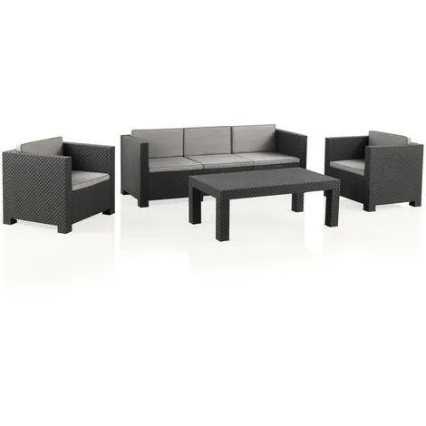 Conjunto de jardin Set Diva Tropea SHAF Grafito