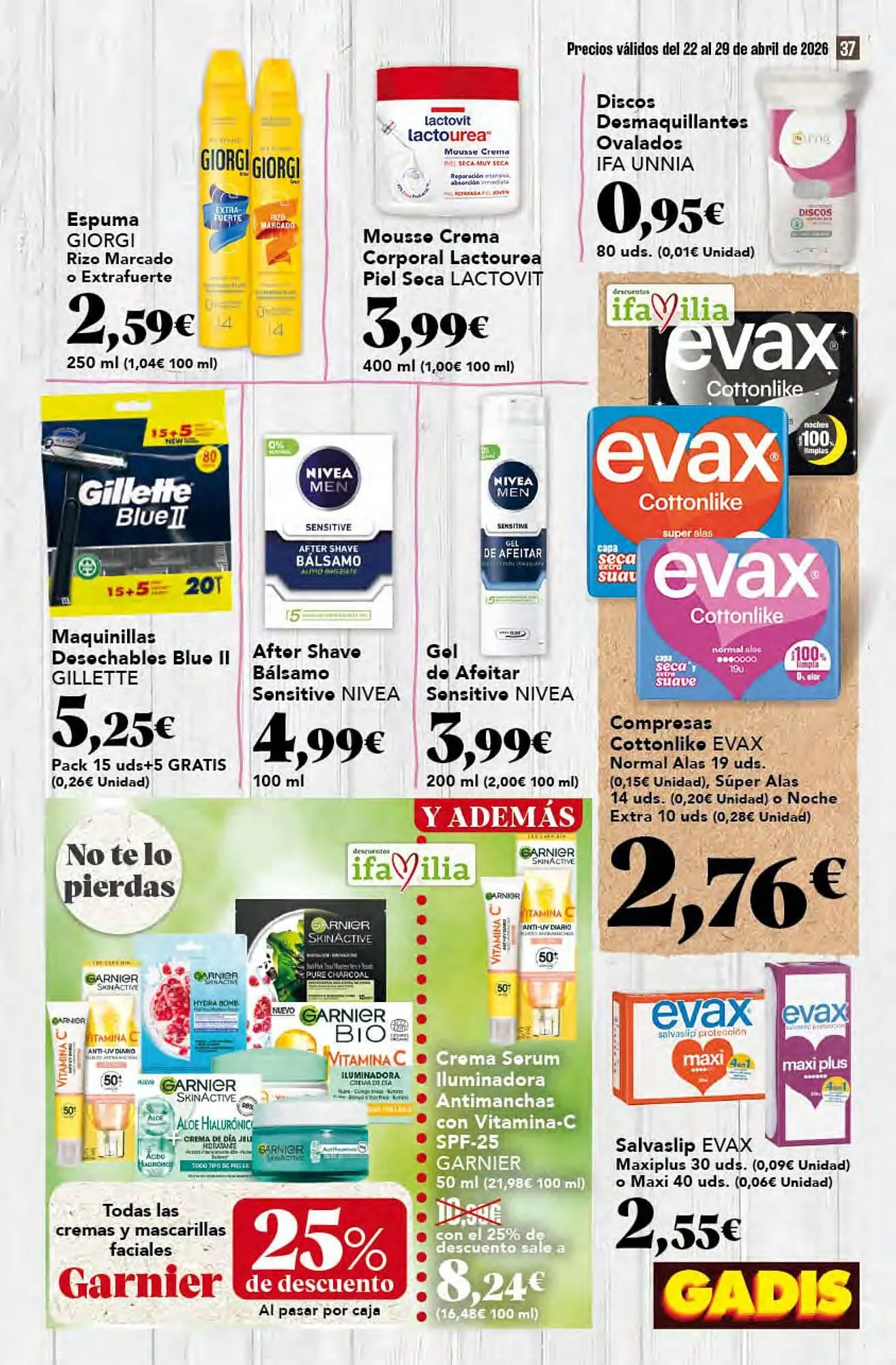 Catálogo de Folleto Gadis 22 de abril al 29 de abril 2026 - Página 37