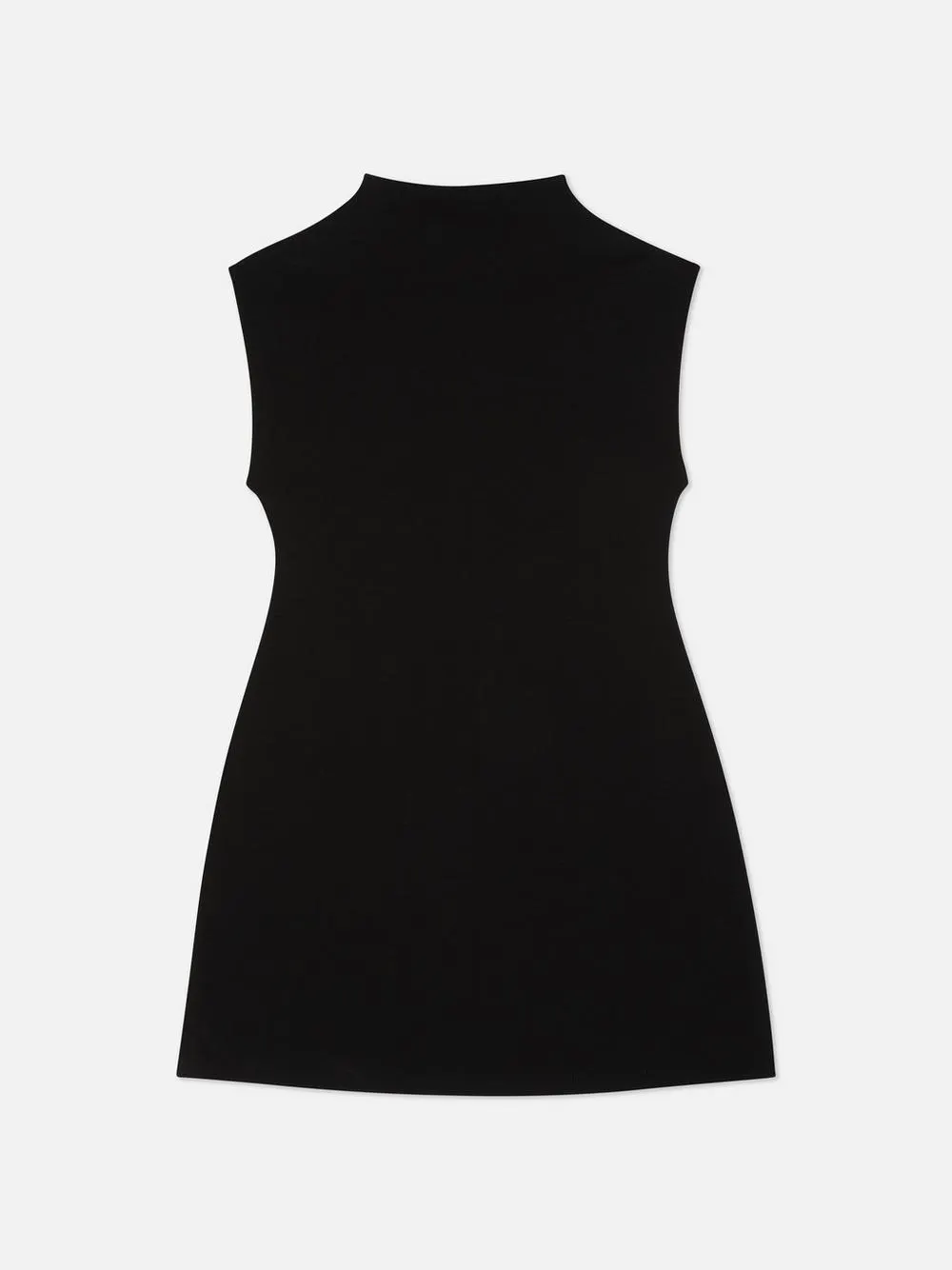 Vestido con cuello alto y mangas casquillo