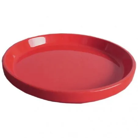 PLATO BARRO ESMALTADO EN ROJO