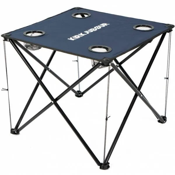 KIRKJUBØUR® "Solkatt" mesa de camping plegable azul