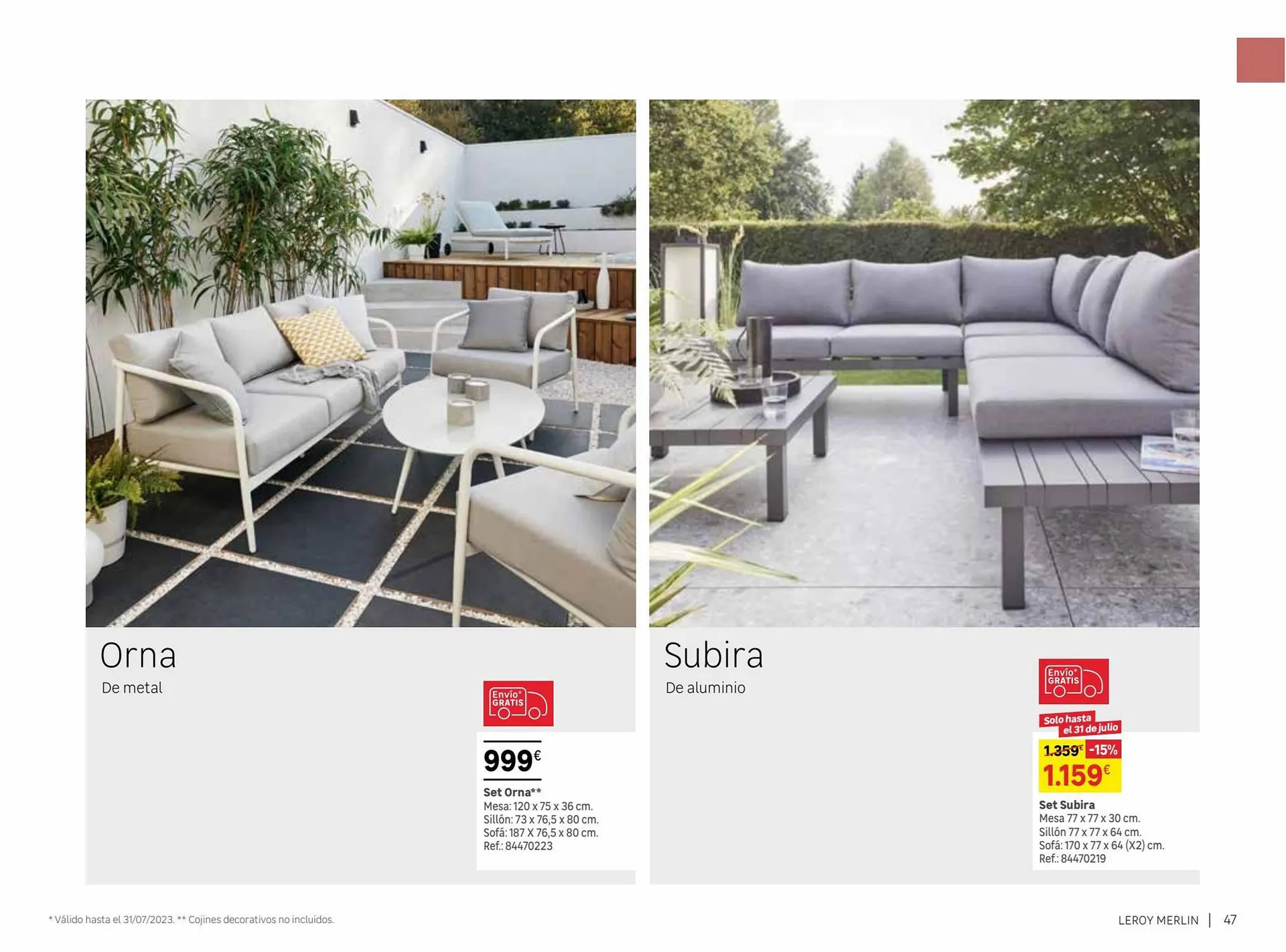 Catálogo de Folleto Leroy Merlin 9 de junio al 31 de julio 2023 - Página 47