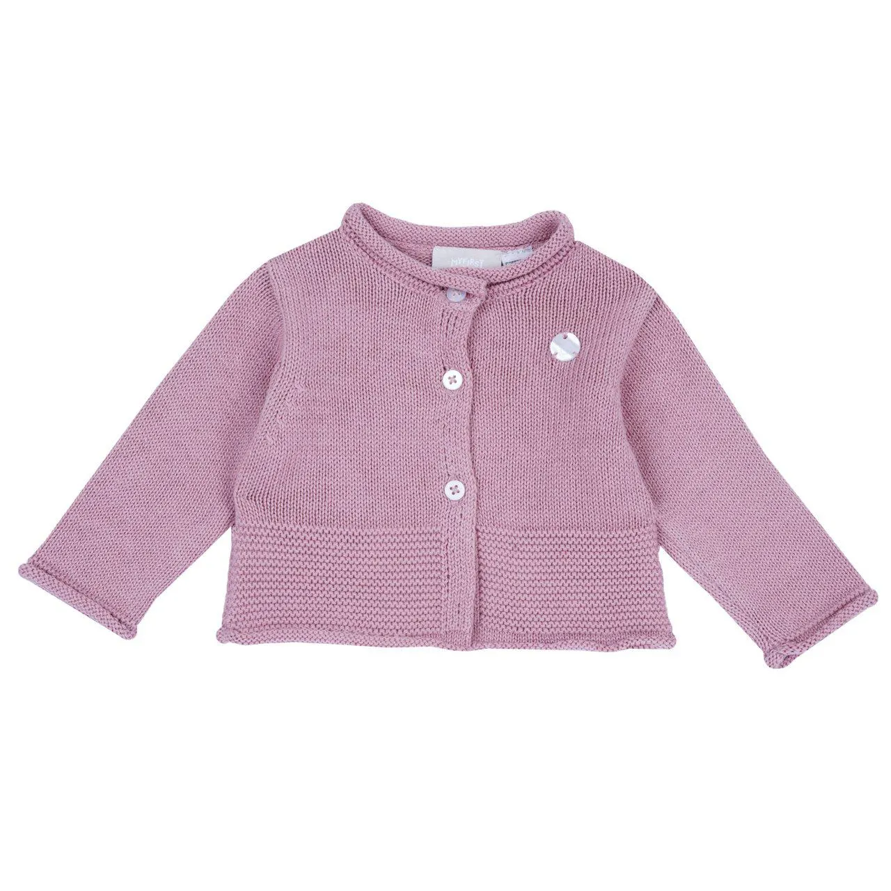 Rebeca de punto rosa