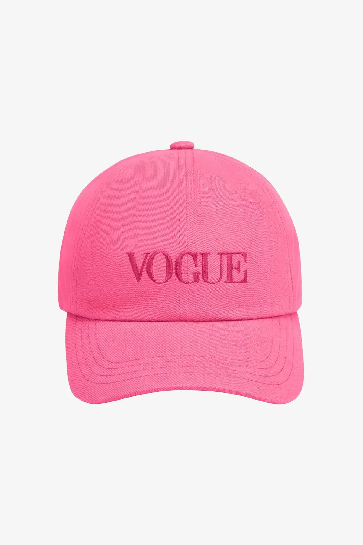 Gorra VOGUE MONOCROMÁTICA rosa con logo bordado