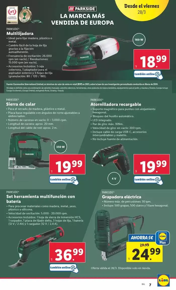Catálogo de ¡Bazar Lidl! Ofertas válidas del 24/03 al 30/03 24 de marzo al 30 de marzo 2025 - Página 11
