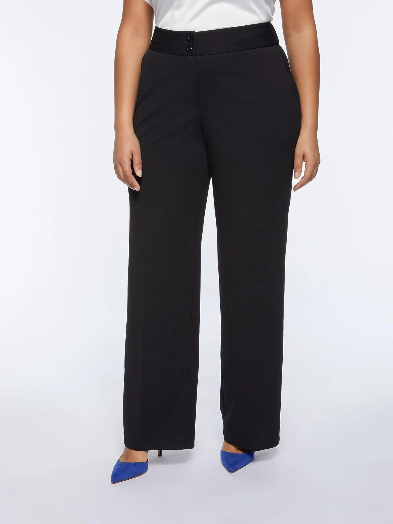 Pantalones rectos fluidos