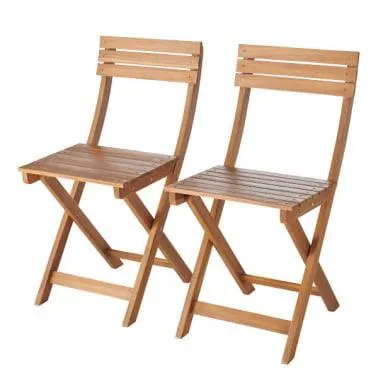 Pack 2 Sillas De Madera Plegables Virginia