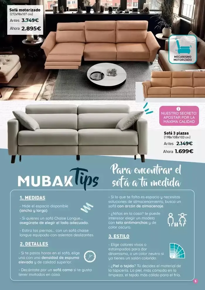 Catálogo de Sofás y Descanso Mubak: ¡Ni tan mal! 2 de abril al 30 de junio 2025 - Página 5
