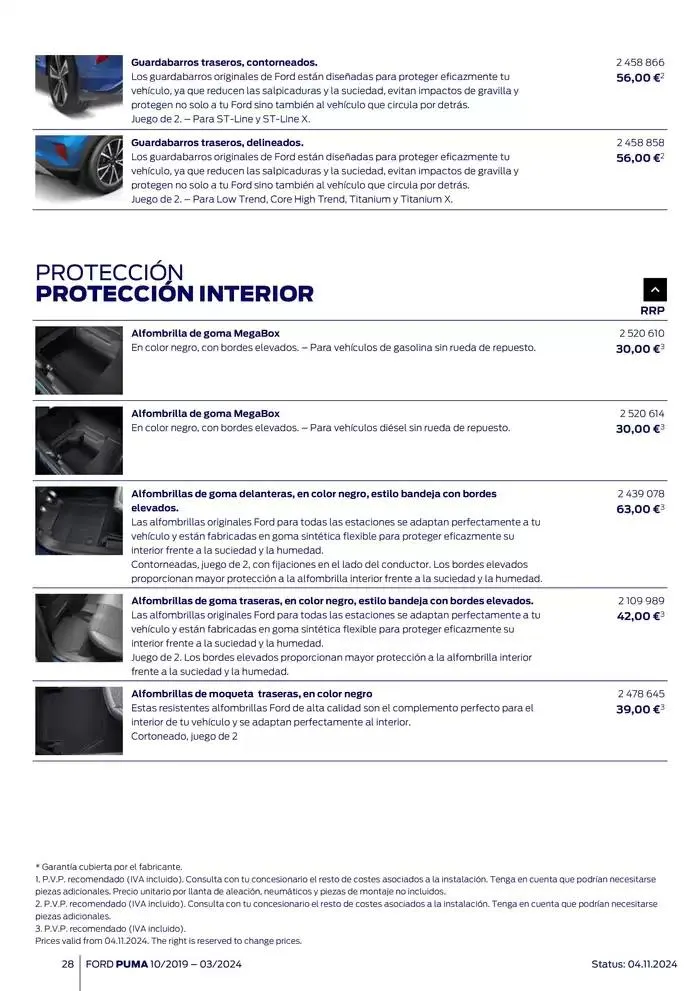 Catálogo de Ford de accesorios Ford Puma 13 de noviembre al 13 de noviembre 2025 - Página 28