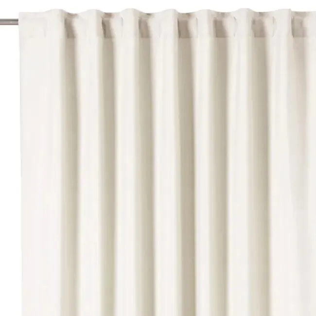 Cortina cinta frunce, trabillas Pharell algodón INSPIRE liso blanco 140x280cm