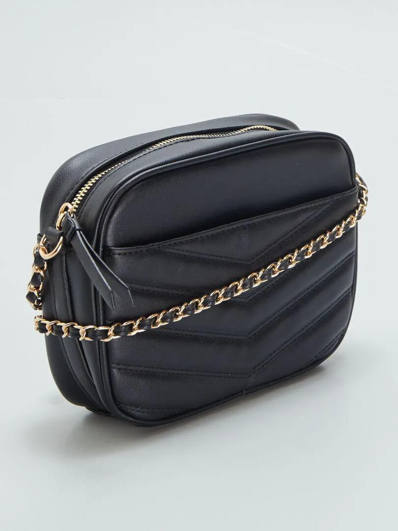 Bolso bandolera material sintético - Negro