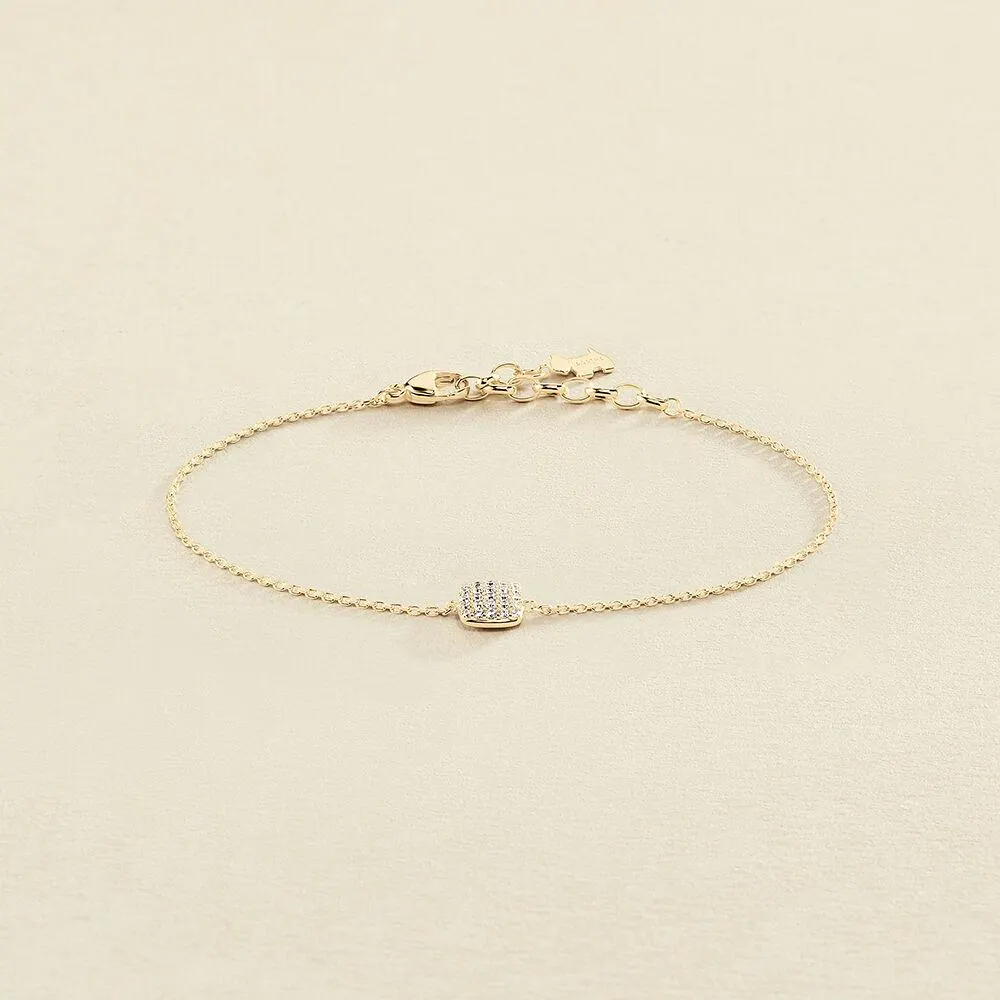 Pulsera de cadena GLORIA - Cristal / Dorado