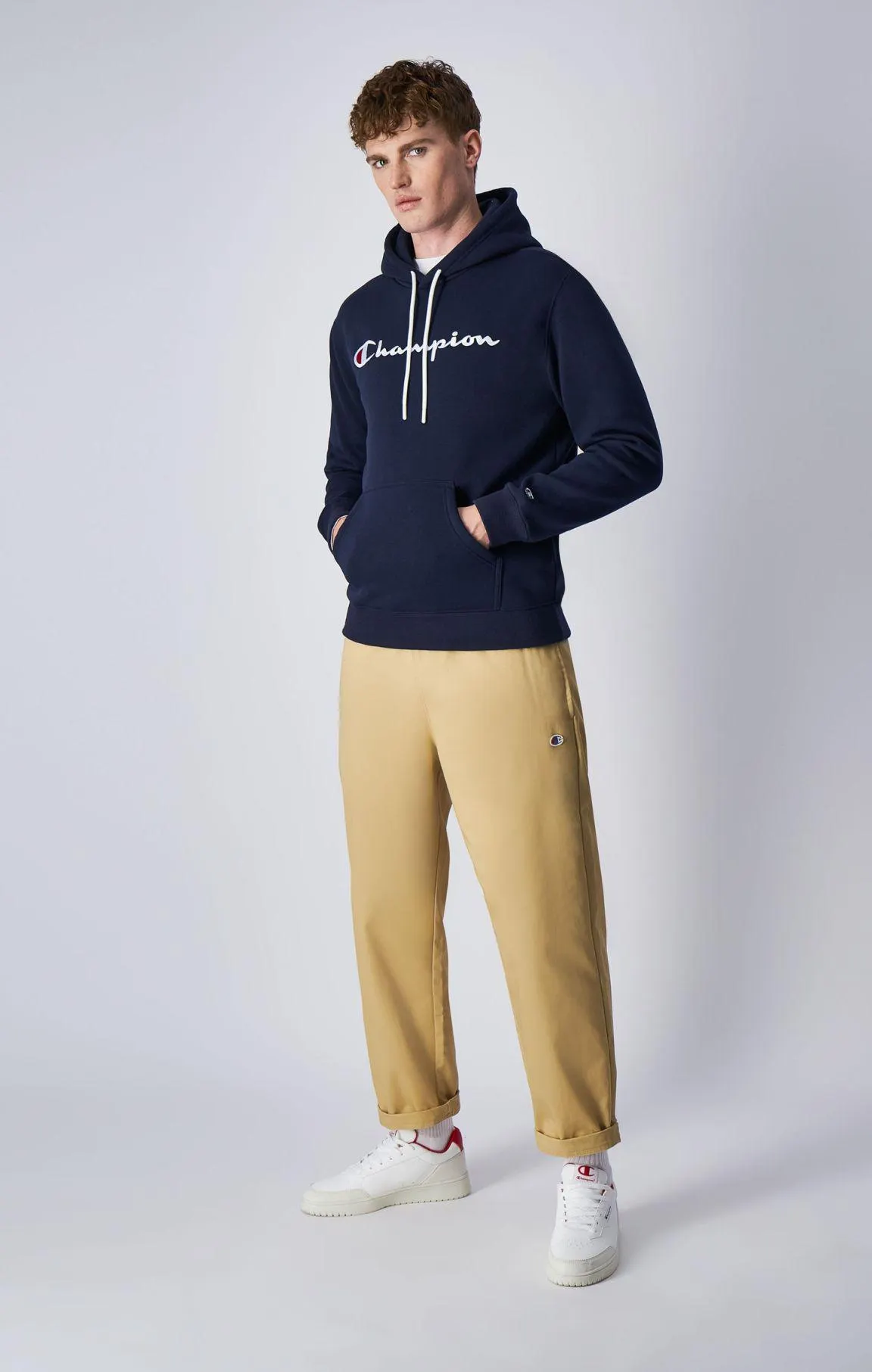 Sudadera de felpa perchada con capucha y logotipo bordado