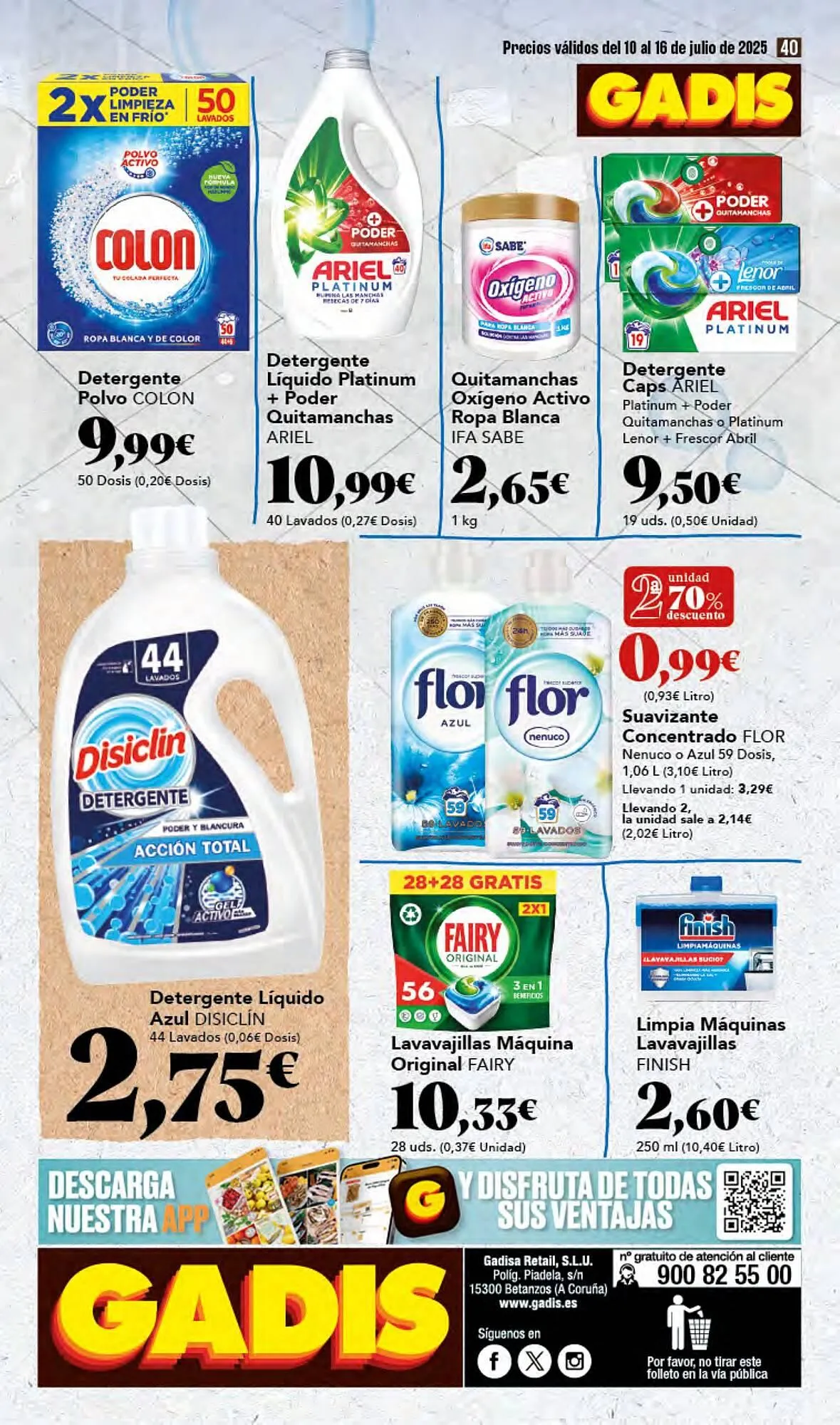 Catálogo de Folleto Gadis 10 de julio al 16 de julio 2025 - Página 40