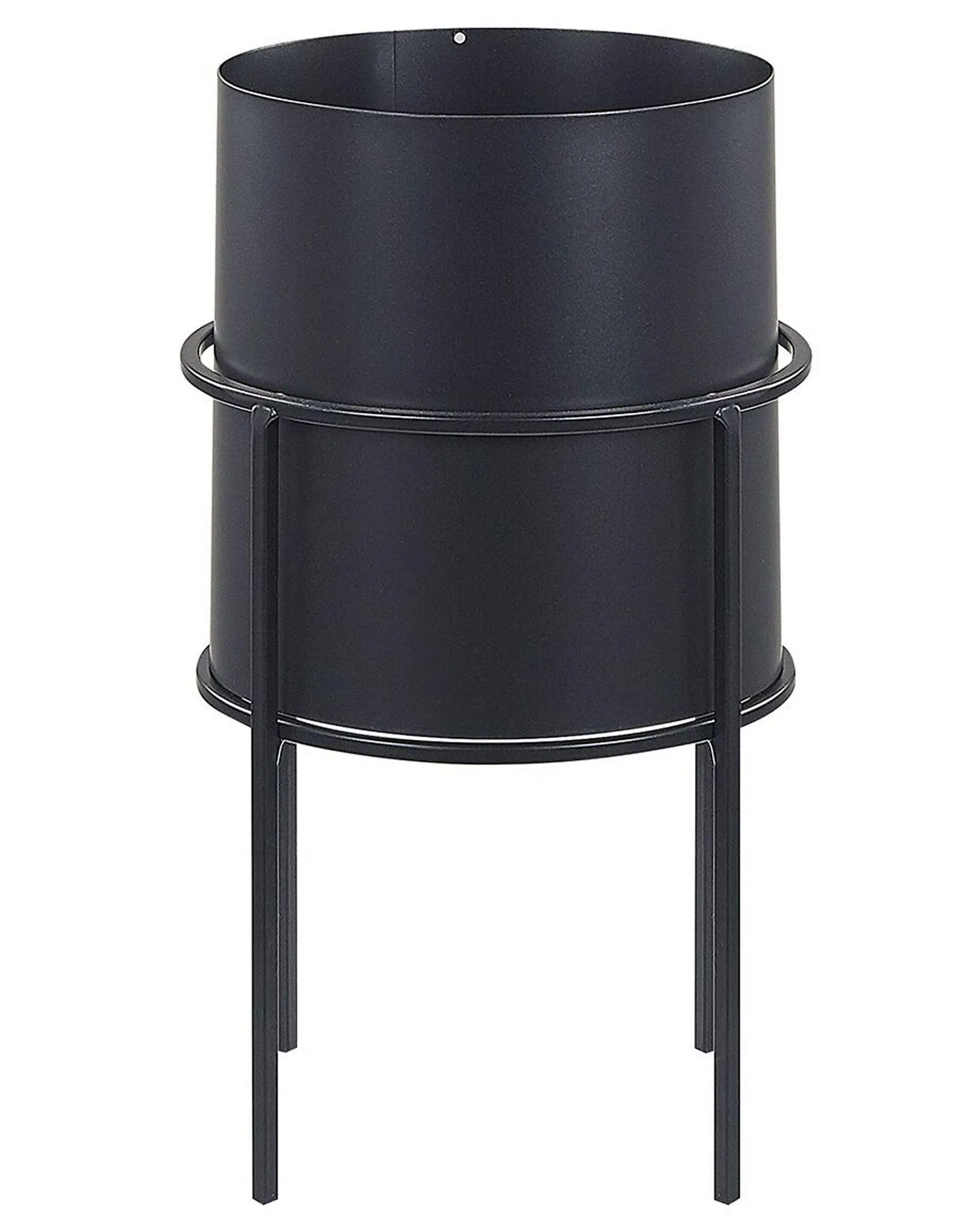 Maceta con patas MILEA Metal 16 cm Negro