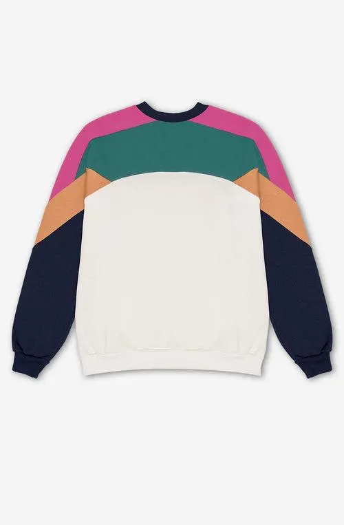 Ivory/ Emerald/ Fuchsia Elina Sweatshirt