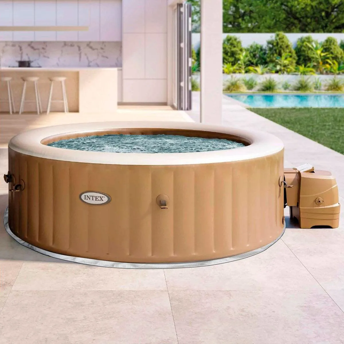 Spa hinchable Intex Bubble Massage Sahara 1339L 8 personas Ø236x71 cm
