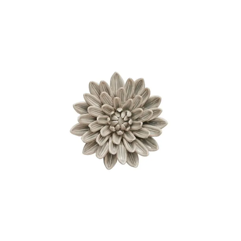 Floria flower wall decoration H3.8 cm. grey