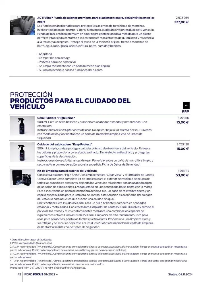 Catálogo de Ford de accesorios Focus 13 de noviembre al 13 de noviembre 2025 - Página 43